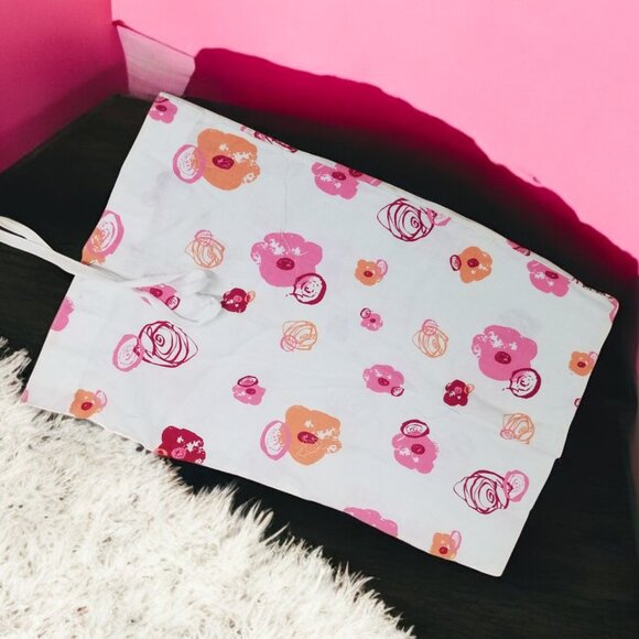 J. Jill Travel Shoe/Purse Dust Bag – Pink, White & Orange Floral Drawstring Bag - Picture 2 of 8